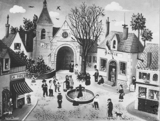 (H.B-12)- Le Garde champêtre.
hsb de format 27×35 cm, daté 1968