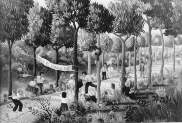 (H.B-130)- Le Géant de la route.
hsb de format 16×24 cm, daté 1972. Signé en bas à droite.