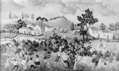(H.B-131)- Vacances à la campagne.
hsb de format 16×27 cm, daté 1972. Signé en haut à droite. (H.B-131)- Vacances à la campagne. hsb de format 16×27 cm, daté 1972. Signé en haut à droite.