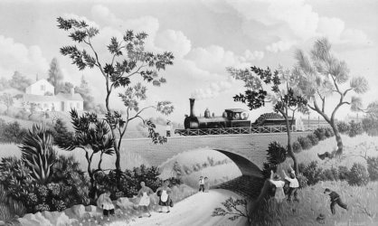 (151)- Le petit Pont de chemin de fer-1973- hsb 27x46 cm. (151)- Le petit Pont de chemin de fer-1973- hsb 27x46 cm.