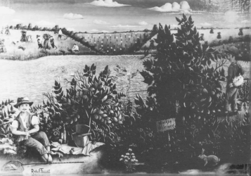 H.B-(23)- La partie de pêche – Le Pêcheur.
hsb de format 24×35 cm, daté 1968.