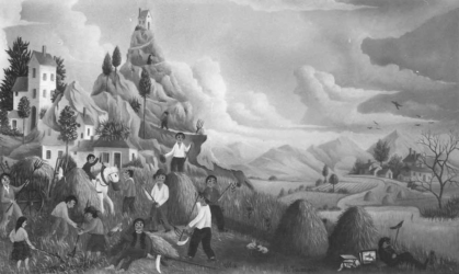 (H.B-30)- La Fenaison.
hsb de format 14×24 cm, daté 1968.