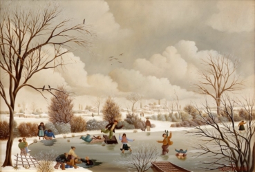 (305)-L'Étang gelé-Horizons vendéens-1976-24x35 cm.