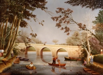 (377)- Le vieux Pont aux trois arches-1978-hsb 24x35 cm.