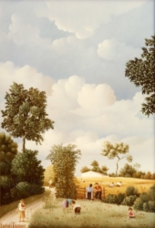 (414)- Le Champ de blé et de coquelicots-1979-hsb 24x35 cm.