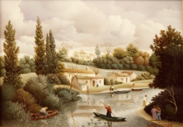 (444)- Le Lay à Mareuil sur Lay-1980-hsb 24x35 cm.