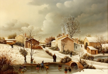 (471)- Village de la Morelière-Près de la Roche sur Yon-1981-hsb 24x35 cm.