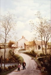 (476)- Sur le Chemin du gite à Maïthé-1981-hsb 35x24 cm.