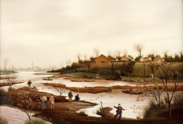 (477)- La Vie- Rivière de Vendée-1981-hsb 24x35 cm.