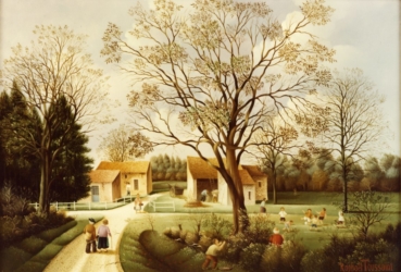 (484)- L'Arbre du carrefour près du Château du Rortheau-1981-hsb 24x35 cm.