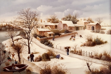 (508)- Village de la haute Lardière-1982-hsb 24x35 cm.