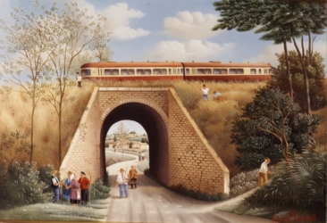 (512)-La Micheline et le petit pont-1982-24x35 cm.