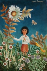 (52)- Virginie-l_Enfant au papillon-1970- hsb 18x12 cm.