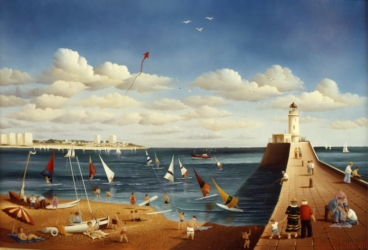 (529)-Les Sables d'Olonne-La petite Jetée. (1er version)-1983-24x35 cm.