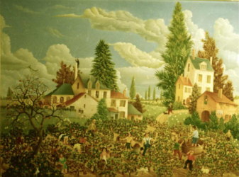 (H.B-38)- Les Vendanges
hsb de format 65×81 cm, daté 1970 (H.B-38)- Les Vendanges hsb de format 65×81 cm, daté 1970