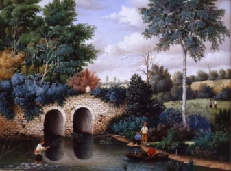 (568)- Le vieux Pont à Mouchamps-Vendée-1984-27x35 cm.