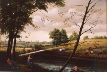 (570)- La petite Passerelle sur le petit Lay à Mouchamps-1984-24x35 cm.