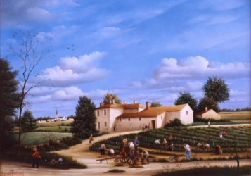 (586)-Vendanges au vieux Salidieu – Vendée-1985-33x46 cm.