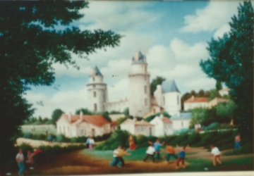 (607)- Apremont – Vendée – La Partie de ballon-1986-24x35 cm.