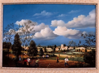 (609)- Les Semailles-Le Bourg de Mouchamps-1986-24x35 cm.