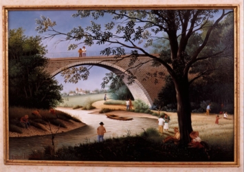 (619)- Mouchamps-Vendée-Le Pont de l'Essaudière-1986-hsb 24x35 cm.