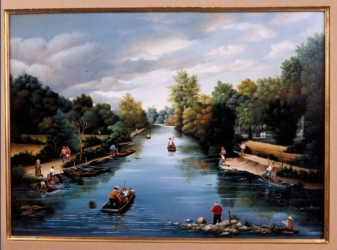 (621)- Une journée au bord de la Sèvre nantaise-1987-hsb 33x46 cm.