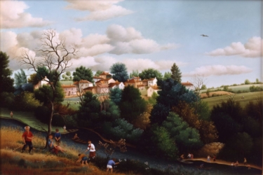 (624)- La verte Vallée près de Mouchamps-Vendée-1987-hsb 24x35 cm.