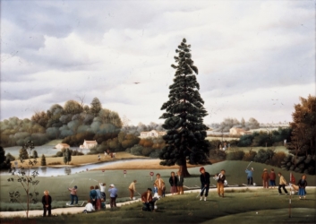 (636)- Le Golf de la Domangère-1988-hsb 33x46 cm.