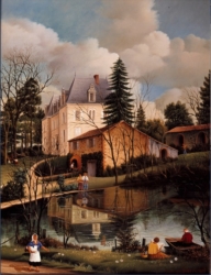 (638)- Les Brancardières-Près de Nesmy-Vendée-1988-hsb 35x27 cm.