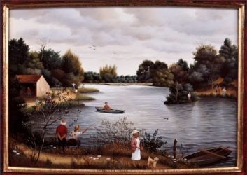 (645)- Le Barrage aux Lucs sur Boulogne-Vendée-1988-hsb 22x27 cm.