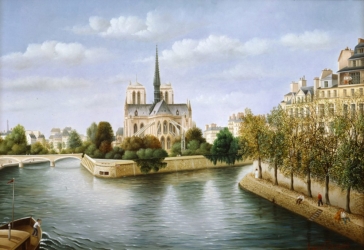 (660)-Paris-Notre Dame-La Seine-1989-hsb 24x35 cm.j