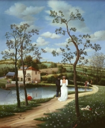 (665)- Les Mariés du Poiré sur Vie-1989-hsb 61x50 cm.