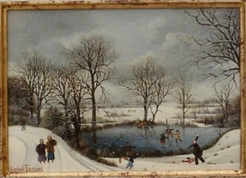 (674)-Paysage de neige-Vers la Brossardière-1990-hsb 19x27 cm.-1