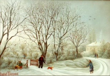 (693)-La promenade de Chopin-hsb de format 19×27 cm, daté 1991. Signé