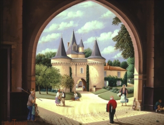 (733)- Le Château des Roches Baritaud-1994-hsb 27x35 cm.