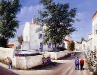 (743)- L'Île d'Yeu- La Maison seigneuriale de St Sauveur-1995-hsb de 27x35 cm.