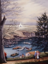(745)- Le Port de la Meule et notre Dame de Bonne Nouvelle-1995-hsb d35x24 cm.