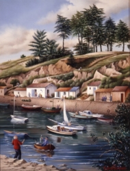 (752)-L'Île d'Yeu-Le Port de la Meule-1996-35x27 cm.