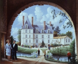 (754)- Le Château de la Guignardière-Avrillé-1996-22x27 cm.