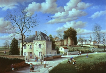(760)- La Maison d'hôte- Saint Vincent Sterlanges-1997-hsb 38x55 cm.
