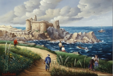 (774)- L'Île d'Yeu-Le vieux Château-1998-24x35 cm.
