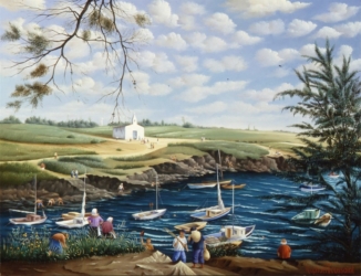 (775)- Le Port de la Meule-L'Île d'Yeu-1998-27x35 cm.