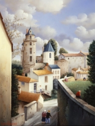 (776)-Apremont-Vendée-La petite Rue-1998-35x27 cm.