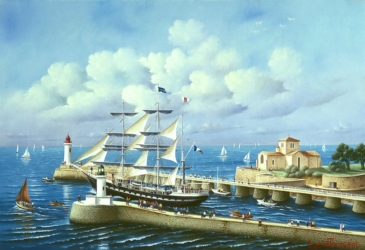 (780)-Le Belem aux Sables d'Olonne-1998-hsb 24x35 cm.