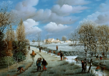 (790)-La plaine de Luçon en hiver-2000-hsb 24x35 cm.