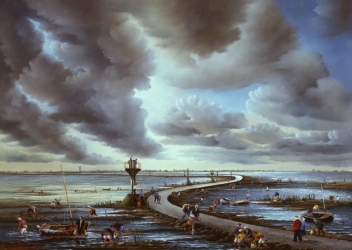 (803)-Le Passage du Gois-Noirmoutier-2001-hsb 38x46 cm.