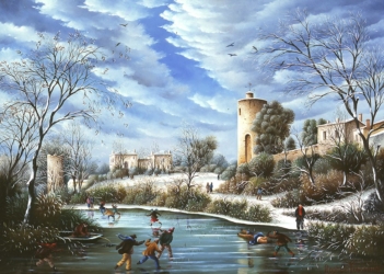 (812)-La Tour Mélusine à Vouvant-Vendée-2002-hsb 24x35 cm.