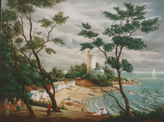 (814)-Les Mariés du Bois de la chaise-Noirmoutier-2002-hsb 50x61 cm.