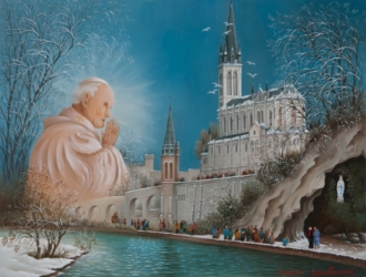 (858)- Béatification du Pape Jean-Paul II - Lourdes-2011-27x35 cm.