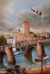 (863)-Les Sables d'Olonne-La Tour d'Arundel-2011-hsb 35x24 cm.